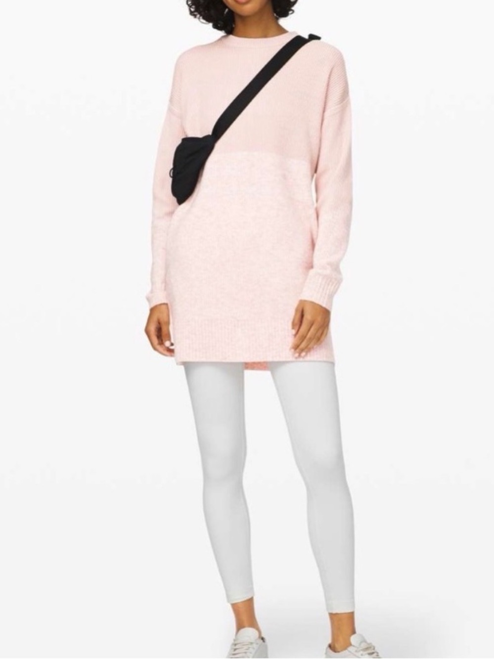 Lululemon Restful Intention Sweater Size Small Dress Pink Ribbed